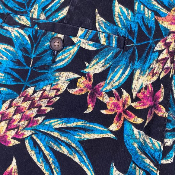 George Black Multicolor Floral Print Bermuda Shorts NWOT Women's Size 32 Small - Picture 10 of 12